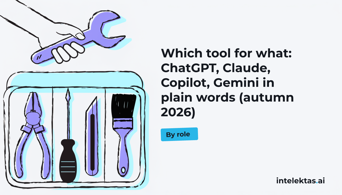 Which tool for what: ChatGPT, Claude, Copilot, Gemini in plain words (autumn 2026)